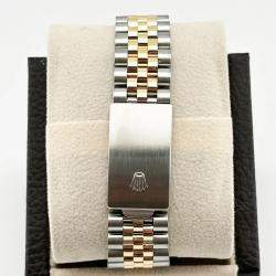 Pre Owned Rolex Date 15053 Automatic Champagne 18k Yellow Gold Stainless Steel Men's Wristwatch 34 mm