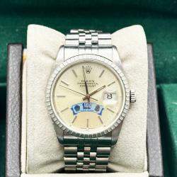 Pre Owned Rolex Datejust 16220 Automatic Silver Stainless Steel Men's Wristwatch 36 mm
