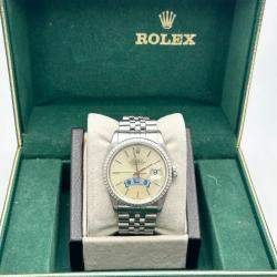 Pre Owned Rolex Datejust 16220 Automatic Silver Stainless Steel Men's Wristwatch 36 mm