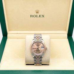 Pre Owned Rolex Datejust 278241 Automatic Pink 18k Rose Gold Stainless Steel Men's Wristwatch 31 mm