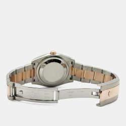Pre Owned Rolex Datejust 116231 Automatic Tahitian Mother Of Pearl Steel 18k Rose Gold Men's Wristwatch 36 mm