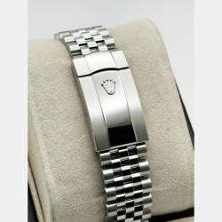 Pre Owned Rolex Datejust 126234 Automatic Wimbledon Stainless Steel 18k White Gold Men's Wristwatch 36 mm