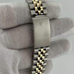 Pre Owned Rolex Datejust 1601 Automatic Champagne 14k Yellow Gold Stainless Steel Men's Wristwatch 36 mm