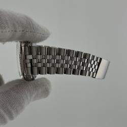 Pre Owned Rolex Datejust 16014 Automatic Silver Tapestry Stainless Steel Men's Wristwatch 36 mm