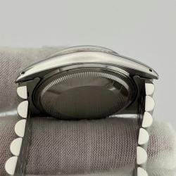 Pre Owned Rolex Datejust 16014 Automatic Silver Tapestry Stainless Steel Men's Wristwatch 36 mm