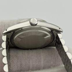 Pre Owned Rolex Datejust 16014 Automatic Silver Tapestry Stainless Steel Men's Wristwatch 36 mm