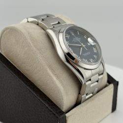 Pre Owned Rolex Datejust 16200 Automatic Blue Stainless Steel Men's Wristwatch 36 mm