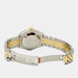 Pre Owned Rolex Datejust 178383 Automatic Mother Of Pearl Diamond 18k Yellow Gold Stainless Steel Men's Wristwatch 31 mm