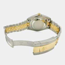 Pre Owned Rolex Datejust 126333 Automatic Champagne Diamond Stainless Steel 18k Yellow Gold Men's Wristwatch 41 mm