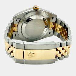 Pre Owned Rolex Datejust 126333 Automatic Champagne Diamond Stainless Steel 18k Yellow Gold Men's Wristwatch 41 mm