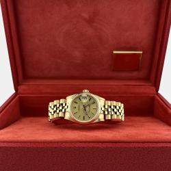 Pre Owned Rolex President Datejust 68278 Automatic 18k Yellow Gold Men's Wristwatch 31 mm