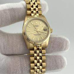 Pre Owned Rolex President Datejust 68278 Automatic 18k Yellow Gold Men's Wristwatch 31 mm