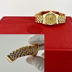Pre Owned Rolex President Datejust 68278 Automatic 18k Yellow Gold Men's Wristwatch 31 mm