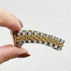 Pre Owned Rolex President Datejust 179173 Automatic Mother Of Pearl Diamond 18k Yellow Gold Stainless Steel Men's Wristwatch 26 mm