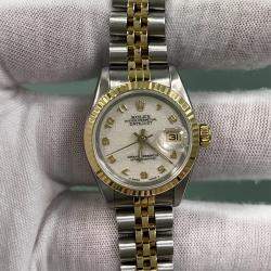 Pre Owned Rolex President Datejust 69173 Automatic Jubilee 18k Yellow Gold Stainless Steel Men's Wristwatch 26 mm