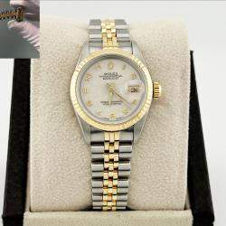 Pre Owned Rolex President Datejust 69173 Automatic Jubilee 18k Yellow Gold Stainless Steel Men's Wristwatch 26 mm