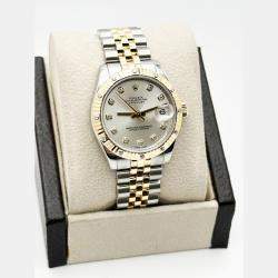 Pre Owned Rolex Datejust 178313 Automatic Diamond 18k Yellow Gold Stainless Steel Men's Wristwatch 31 mm