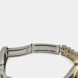 Pre Owned Rolex Datejust 68273 Automatic Champagne Tapestry 18k Yellow Gold Stainless Steel Men's Wristwatch 31 mm