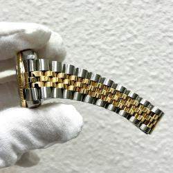 Pre Owned Rolex Datejust 68273 Automatic Champagne Tapestry 18k Yellow Gold Stainless Steel Men's Wristwatch 31 mm