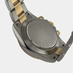 Pre Owned Rolex Cosmograph Daytona 116523 Automatic Black 18k Yellow Gold Stainless Steel Men's Wristwatch 40 mm