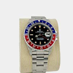 Pre Owned Rolex GMT-Master 16700 Automatic Black Stainless Steel Men's Wristwatch 40 mm