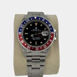 Pre Owned Rolex GMT-Master 16700 Automatic Black Stainless Steel Men's Wristwatch 40 mm