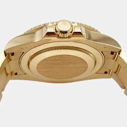 Pre Owned Rolex GMT-Master II 116718 Automatic Green Black Ceramic 18k Yellow Gold Men's Wristwatch 40 mm