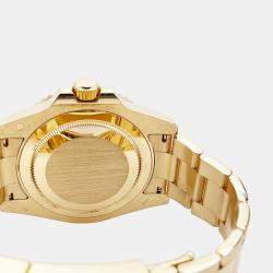 Pre Owned Rolex GMT-Master II 116718 Automatic Green Black Ceramic 18k Yellow Gold Men's Wristwatch 40 mm