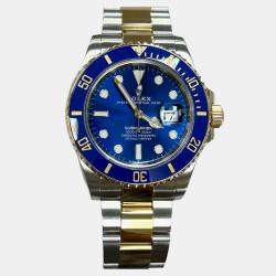 Pre Owned Rolex Submariner 126613LB Automatic Blue 18k Yellow Gold Stainless Steel Men's Wristwatch 41 mm