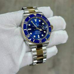 Pre Owned Rolex Submariner 126613LB Automatic Blue 18k Yellow Gold Stainless Steel Men's Wristwatch 41 mm