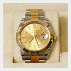 Pre Owned Rolex Datejust 126303-0009 Automatic Champagne 18K Yellow Gold Stainless Steel Men’s Wristwatch 41 mm