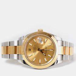 Pre Owned Rolex Datejust 126303-0009 Automatic Champagne 18K Yellow Gold Stainless Steel Men’s Wristwatch 41 mm