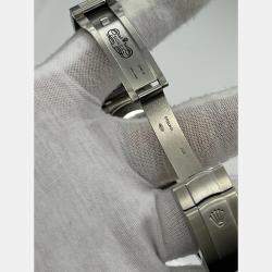 Pre Owned Rolex Air-King 114200 Automatic White Stainless Steel Men's Wristwatch 34 mm