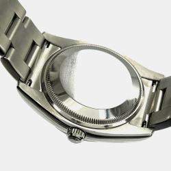 Pre Owned Rolex Air-King 114200 Automatic White Stainless Steel Men's Wristwatch 34 mm