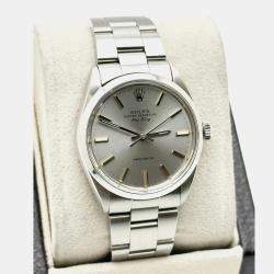 Pre Owned Rolex Air-King 5500 Automatic Silver Stainless Steel Men's Wristwatch 34 mm