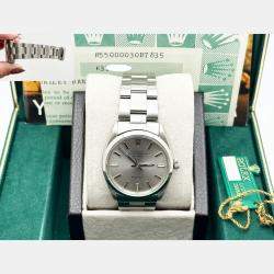 Pre Owned Rolex Air-King 5500 Automatic Silver Stainless Steel Men's Wristwatch 34 mm
