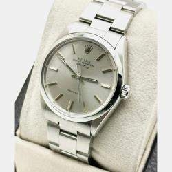 Pre Owned Rolex Air-King 5500 Automatic Silver Stainless Steel Men's Wristwatch 34 mm