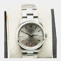 Pre Owned Rolex Air-King 5500 Automatic Silver Stainless Steel Men's Wristwatch 34 mm