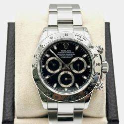 Pre Owned Rolex Cosmograph Daytona 116520 Automatic Black Stainless Steel Men's Wristwatch 40 mm