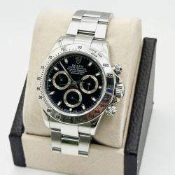 Pre Owned Rolex Cosmograph Daytona 116520 Automatic Black Stainless Steel Men's Wristwatch 40 mm