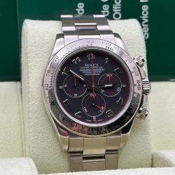 Pre Owned Rolex Cosmograph Daytona 116509 Automatic Black 18K White Gold Men's Wristwatch 40 mm