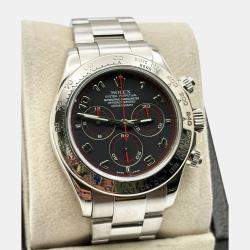 Pre Owned Rolex Cosmograph Daytona 116509 Automatic Black 18K White Gold Men's Wristwatch 40 mm