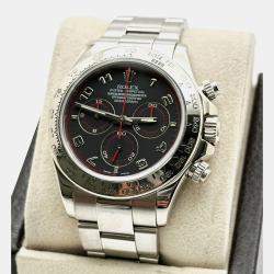 Pre Owned Rolex Cosmograph Daytona 116509 Automatic Black 18K White Gold Men's Wristwatch 40 mm
