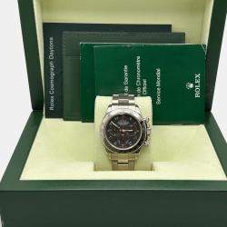 Pre Owned Rolex Cosmograph Daytona 116509 Automatic Black 18K White Gold Men's Wristwatch 40 mm