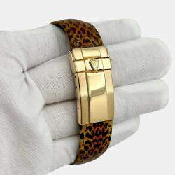 Pre Owned Rolex Cosmograph Daytona 116598SACO Automatic Diamond 18K Yellow Gold Men's Wristwatch 40 mm
