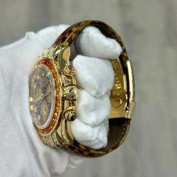 Pre Owned Rolex Cosmograph Daytona 116598SACO Automatic Diamond 18K Yellow Gold Men's Wristwatch 40 mm