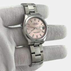 Pre Owned Rolex Datejust 278240 Automatic Pink Stainless Steel Men's Wristwatch 31 mm