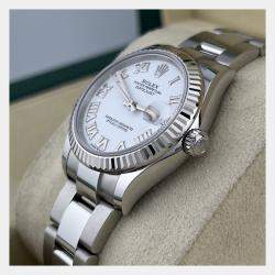 Pre Owned Rolex Datejust 278274 Automatic White 18k White Gold Stainless Steel Men's Wristwatch 31 mm