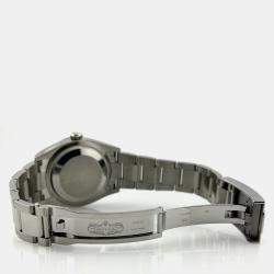 Pre Owned Rolex Datejust 126234 Automatic Silver Stainless Steel 18k White Gold Men's Wristwatch 36 mm