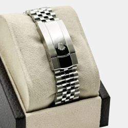Pre Owned Rolex Datejust 126234 Automatic Black Diamond Stainless Steel Jubilee Men's Wristwatch 36 mm